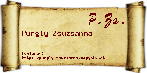 Purgly Zsuzsanna névjegykártya