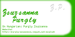zsuzsanna purgly business card